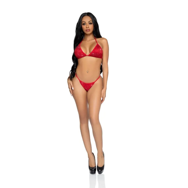 2 Pc Phoenix Bikini Set - Red- Large