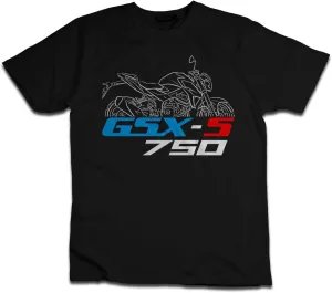 Biker T-Shirt for GSX-S 750 (2015-2024) Fans, 100% Cotton, Classic Fit, Motorcycle-Inspired Design