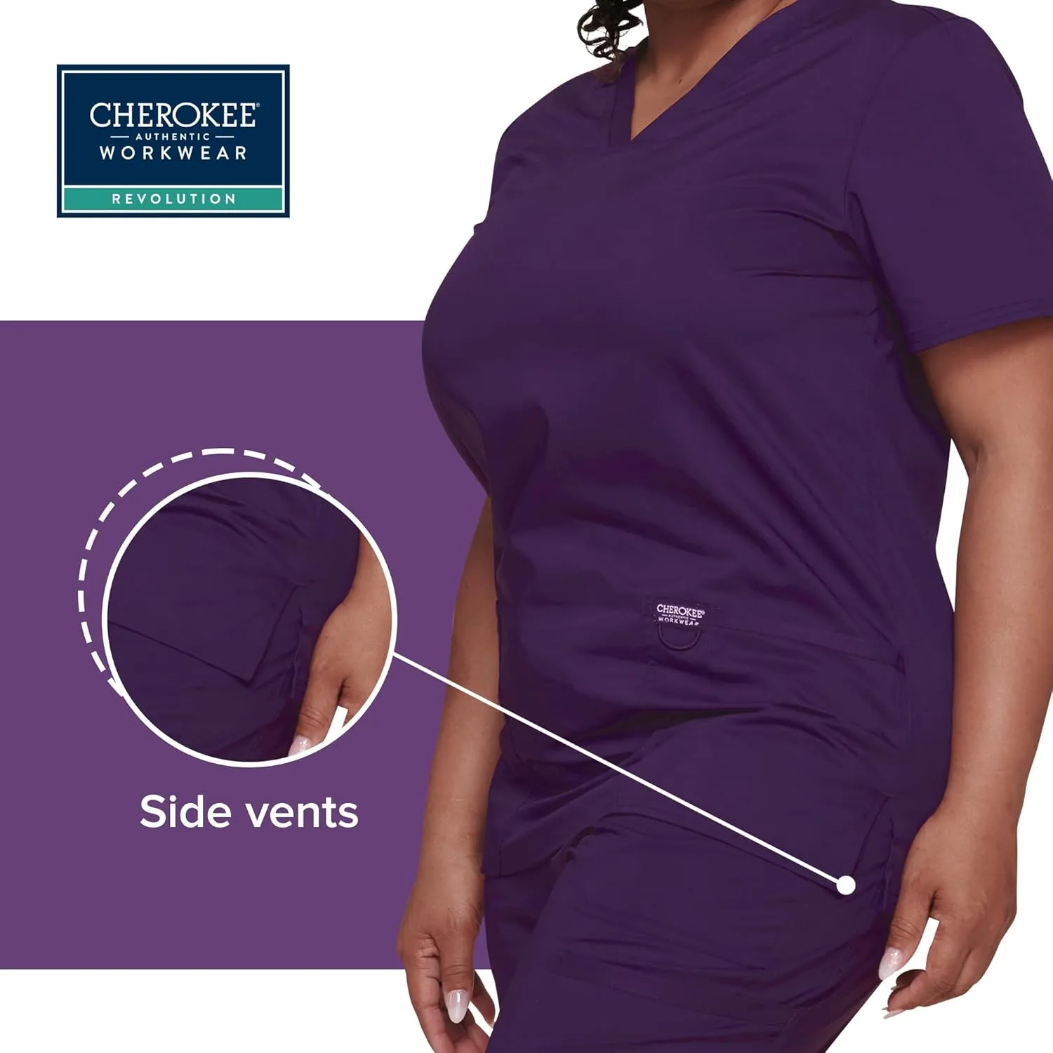 Cherokee Medical Women's Scrub Top V-Neck with 3 Pockets & Soft Fabric WW620