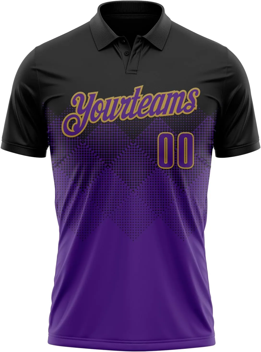 Custom Gradient Golf Polo Shirts Short Sleeve Bowling Dart Tennis Jersey Top Design Men Women Youth Work Business Tee