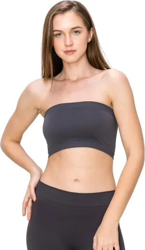 Kurve Seamless Bandeau Tube top - UV Protective Fabric, Rated UPF 50  (Non-Padded) -Made in USA-