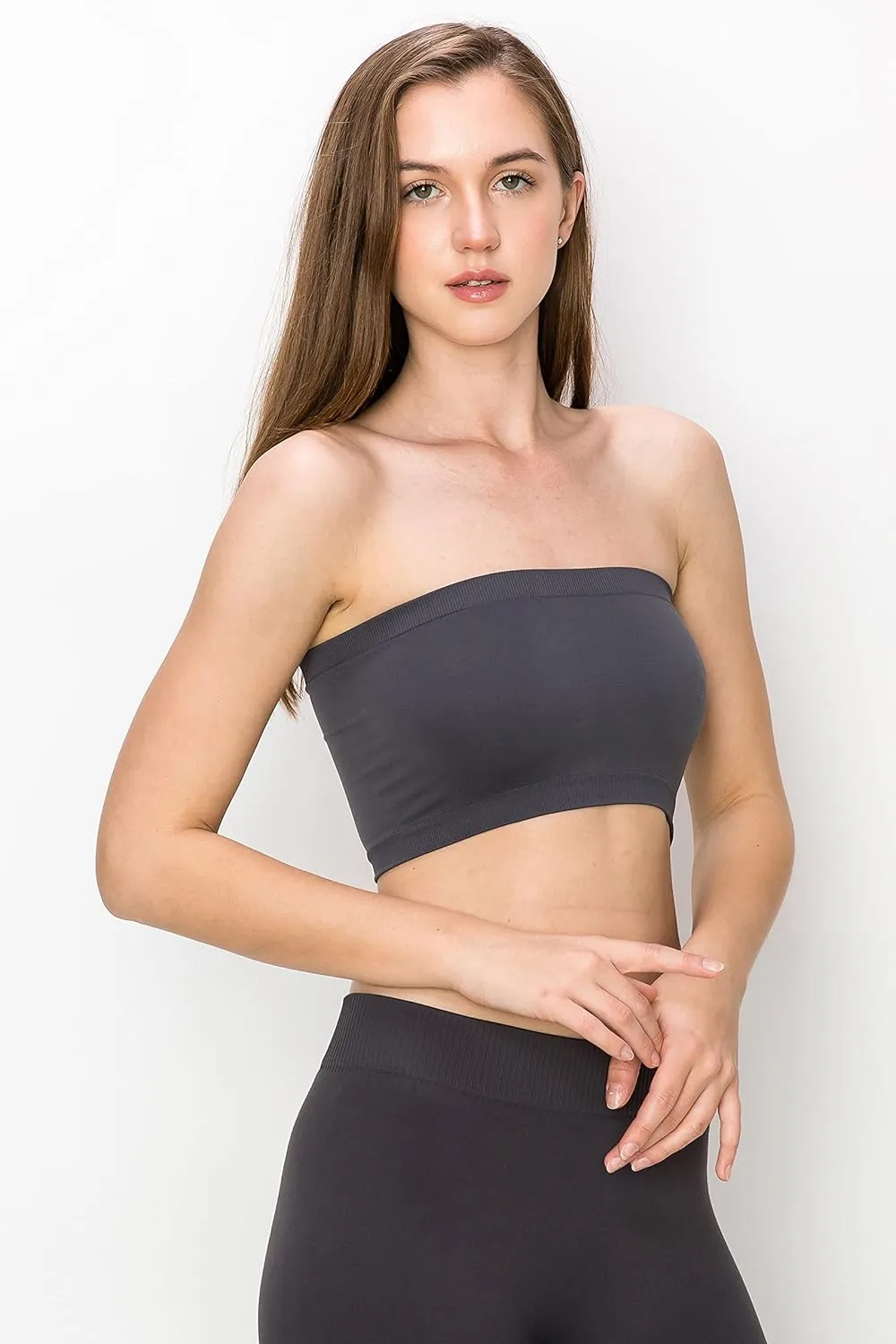 Kurve Seamless Bandeau Tube top - UV Protective Fabric, Rated UPF 50  (Non-Padded) -Made in USA-