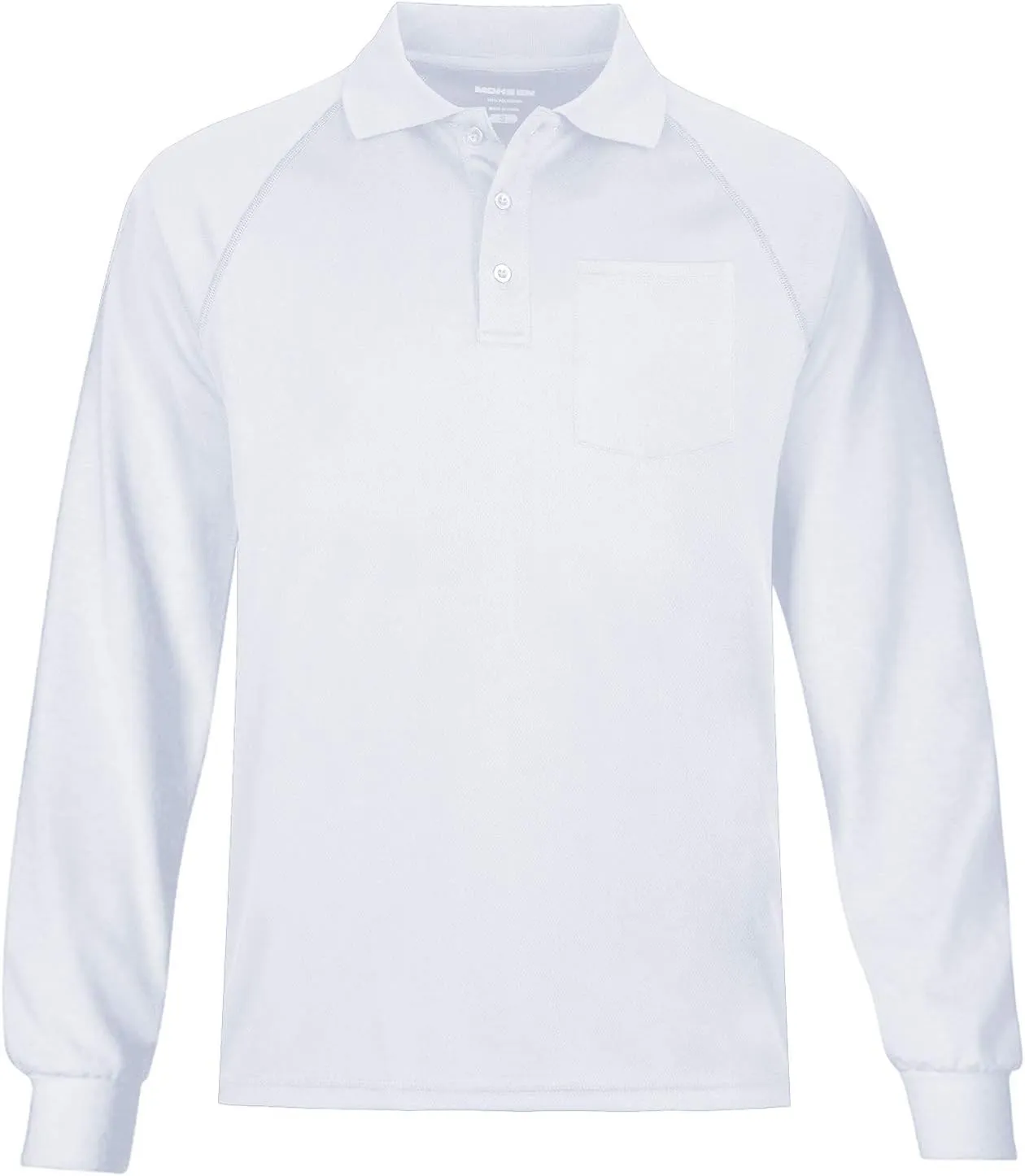 MOHEEN Men's Pique Polo Shirts Dry Fit UPF 50  Long Sleeve Golf Shirt Big and Tall M-6XL