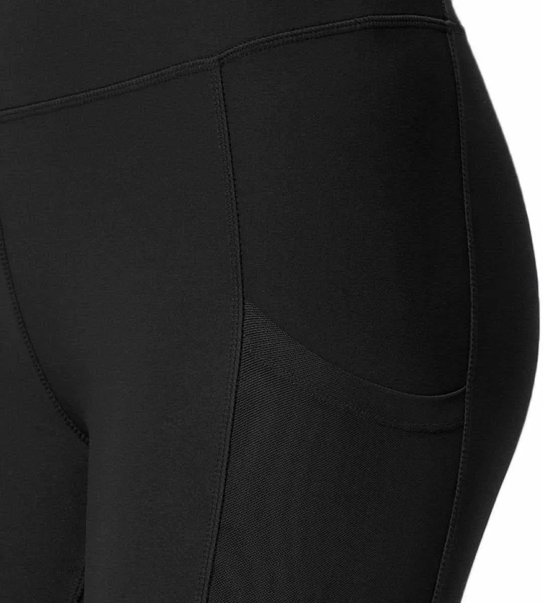 Mondetta Womens Midweight High Waisted Mesh Capri Legging