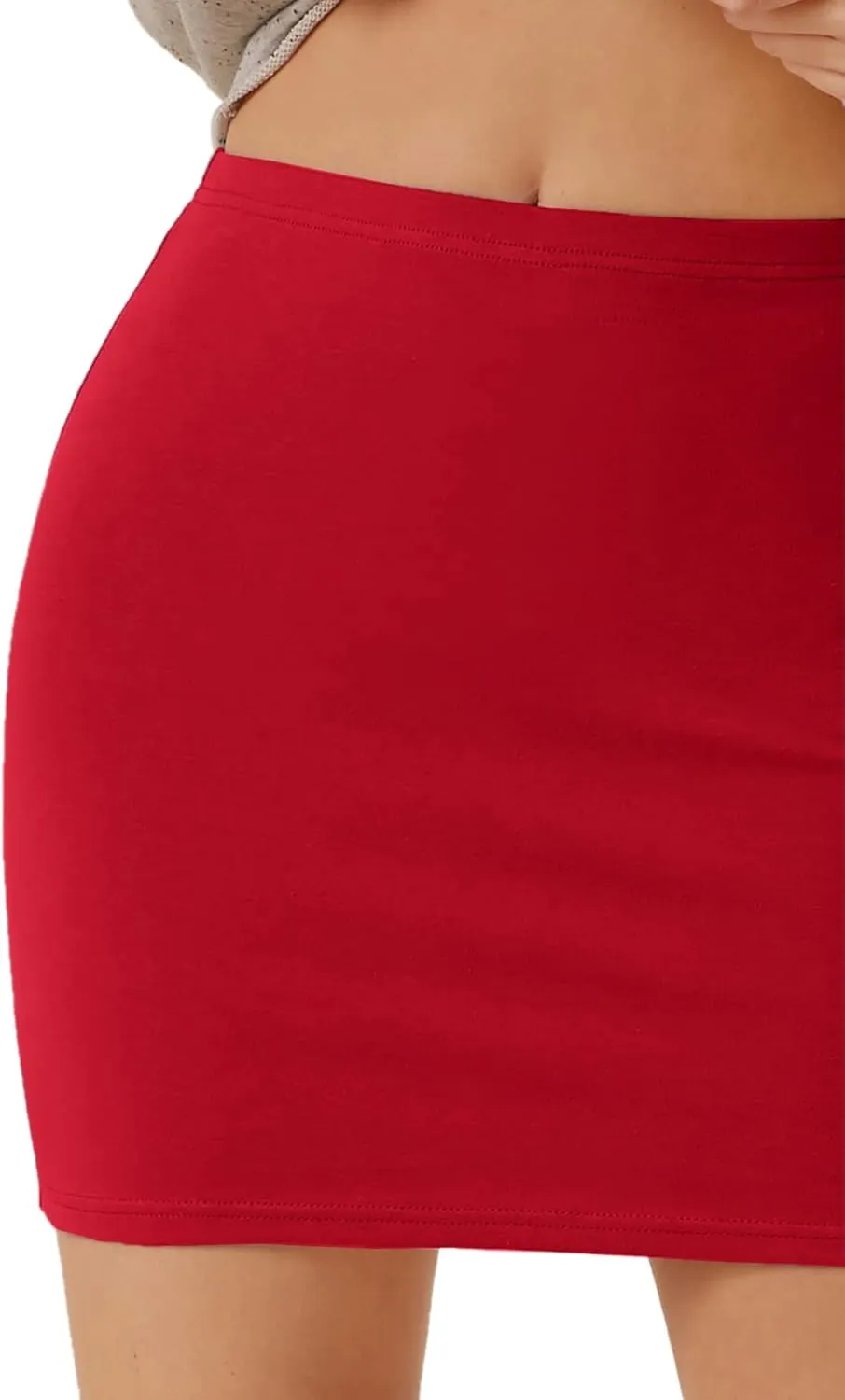 Verdusa Women's Basic High Waisted Pencil Bodycon Short Skirt